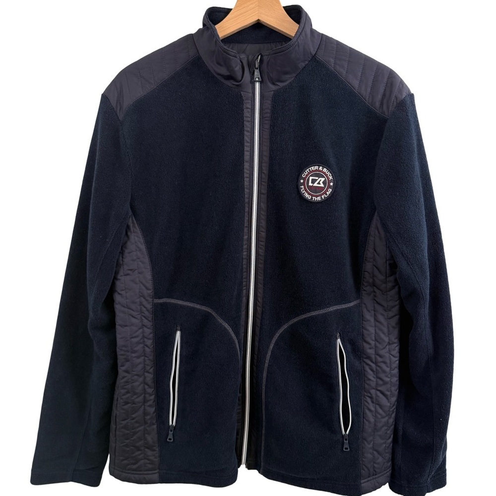 Cutter & Buck Navy Full-Zip Jacket with Emblem - Picture 2 of 10